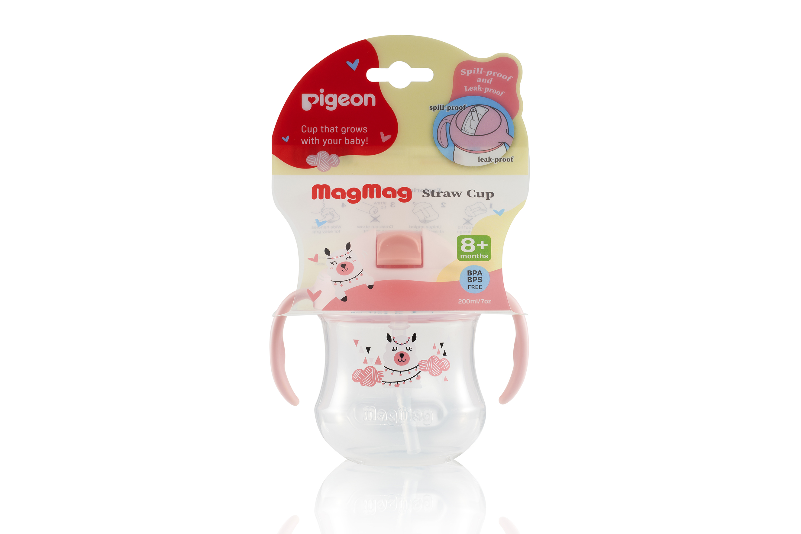 Pigeon Mag Mag Straw Cup (Matte Pink) (PG-79236)